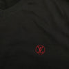 LOUIS VUITTON ルイ・ヴィトン ワンポイント ロゴ Vネック 半袖 Tシャツ ブラック系 L【中古】