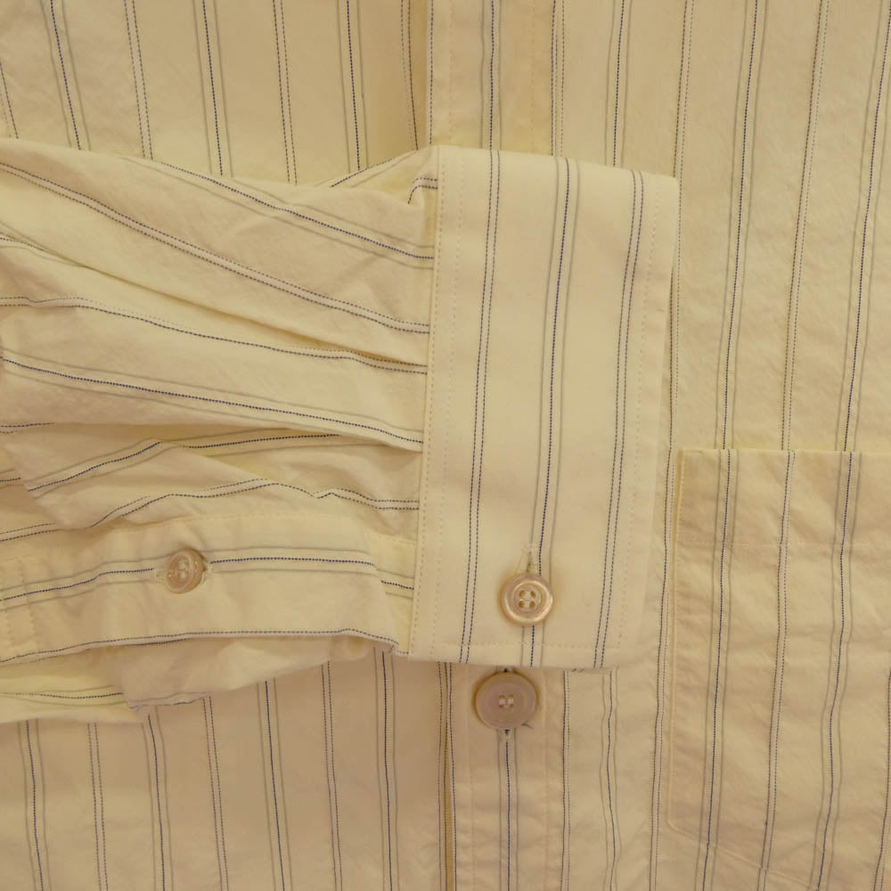 GUCCI グッチ 574508 ロゴ刺繍 ストライプ 長袖 シャツ イエロー系 48【中古】