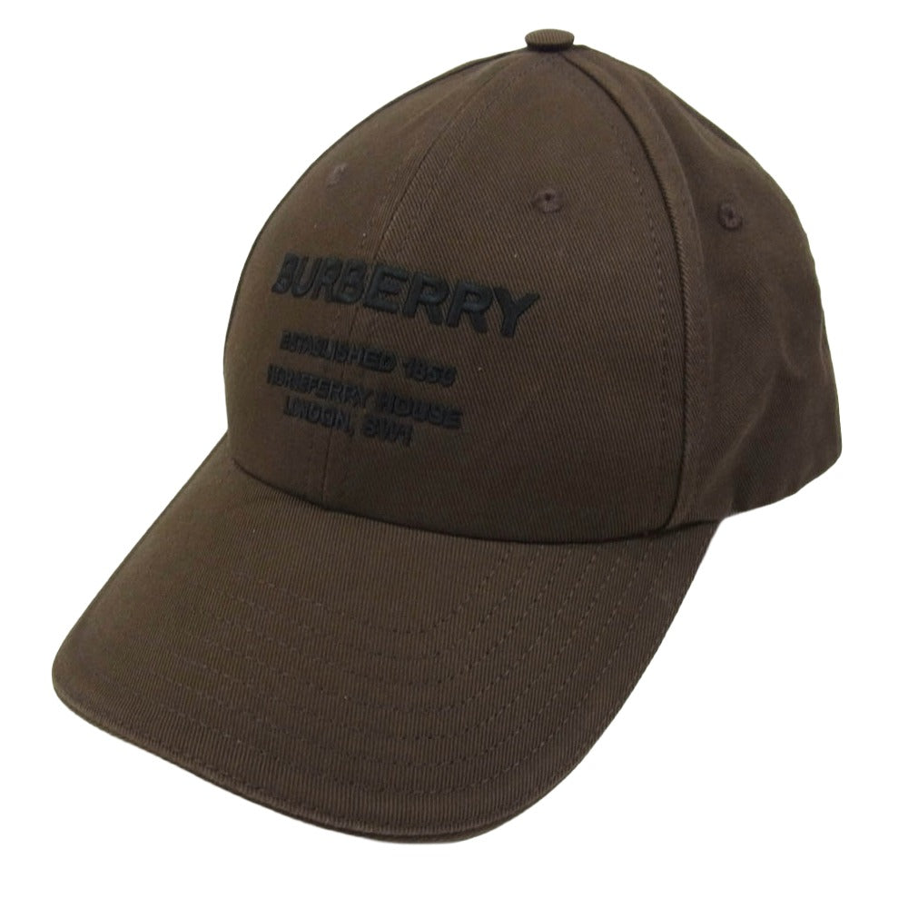 BURBERRY バーバリー BROWN Baseball cap ベースボール キャップ ダークブラウン系 M【中古】