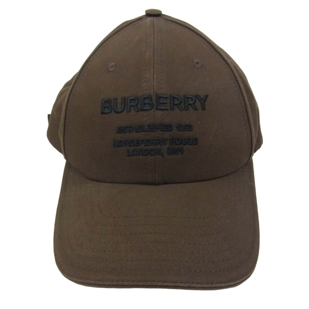 BURBERRY バーバリー BROWN Baseball cap ベースボール キャップ ダークブラウン系 M【中古】