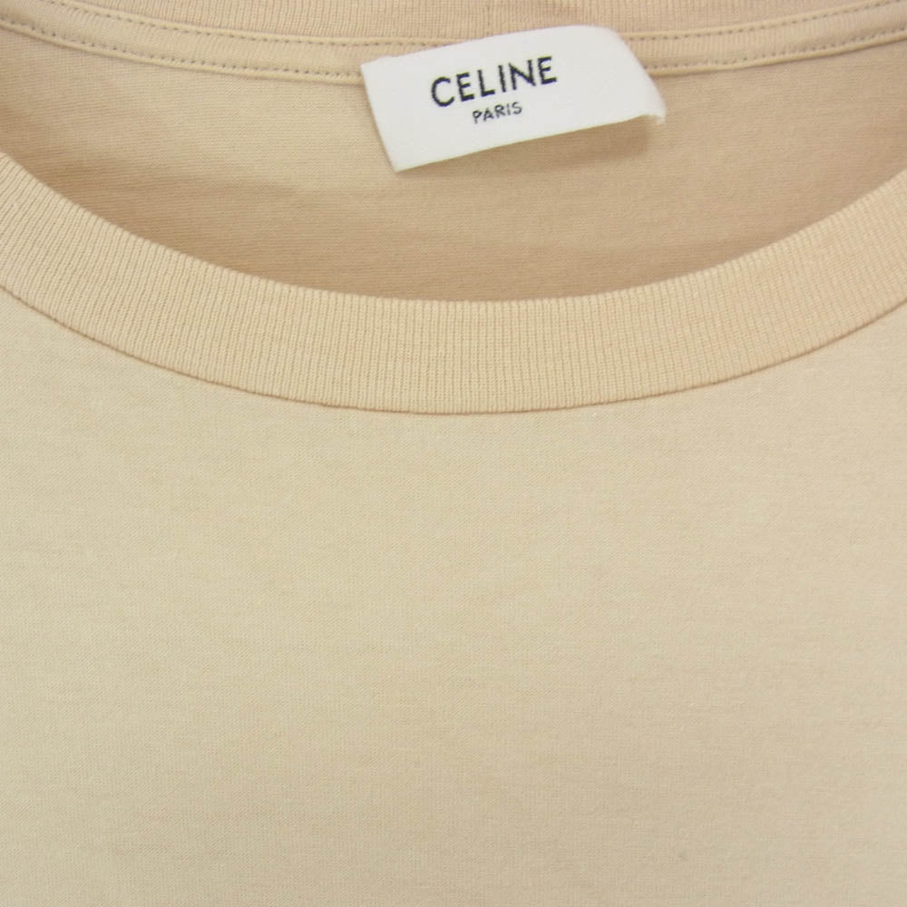 CELINE セリーヌ 2X681671Q LOOSE ルーズ ロゴ 半袖 Ｔシャツ カットソー ベージュ系 L【中古】