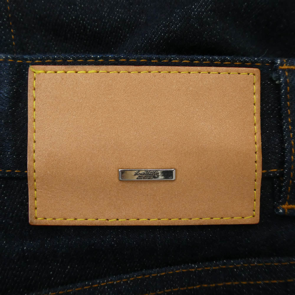 LOUIS VUITTON ルイ・ヴィトン 1A5W0D Slim Stretch Jeans ロゴプレート スリム ストレッチ デニム パンツ インディゴブルー系 31【中古】