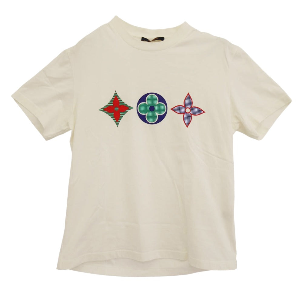LOUIS VUITTON ルイ・ヴィトン 20aw マルチカラー モノグラム 半袖 Tシャツ ホワイト系 L【中古】