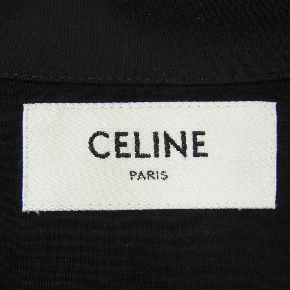 CELINE セリーヌ 23SS 2C947852C エンブロイダリー スタッズ 刺繍 半袖シャツ ブラック系 40【中古】