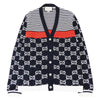 GUCCI グッチ 523048 GGジャガード コットン ニット カーディガン マルチカラー系 ブラック系 L【中古】