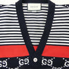 GUCCI グッチ 523048 GGジャガード コットン ニット カーディガン マルチカラー系 ブラック系 L【中古】