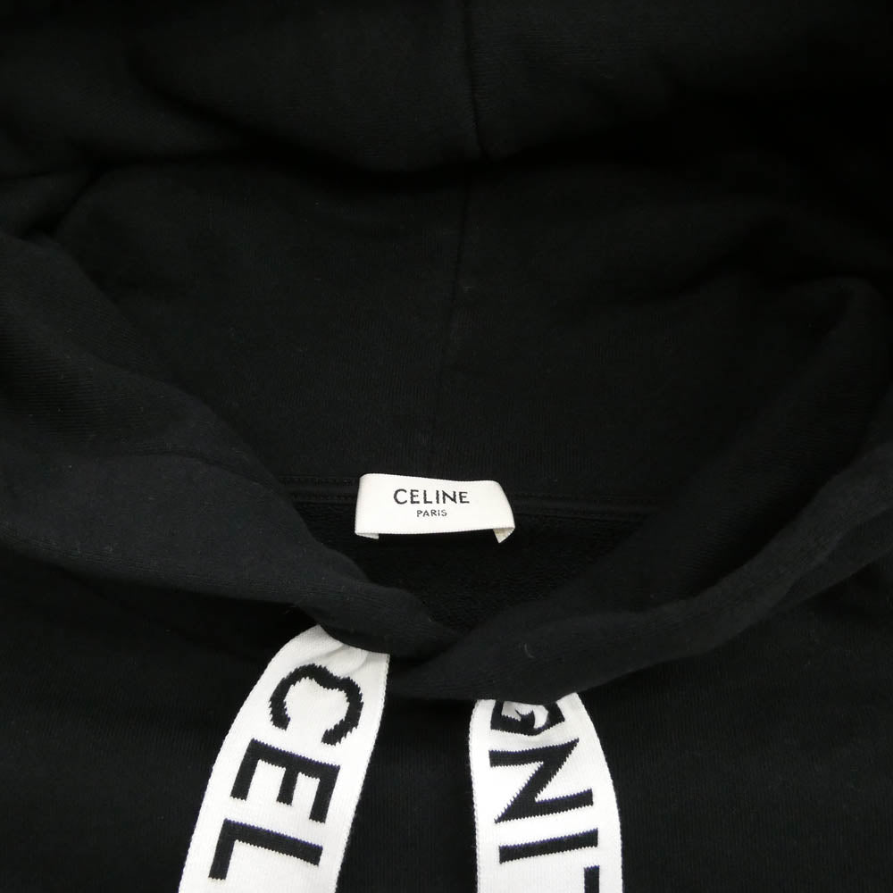 CELINE セリーヌ 2Y468670Q ルーズ フーディー コットンフリース プルオーバー パーカー ブラック系 1【中古】