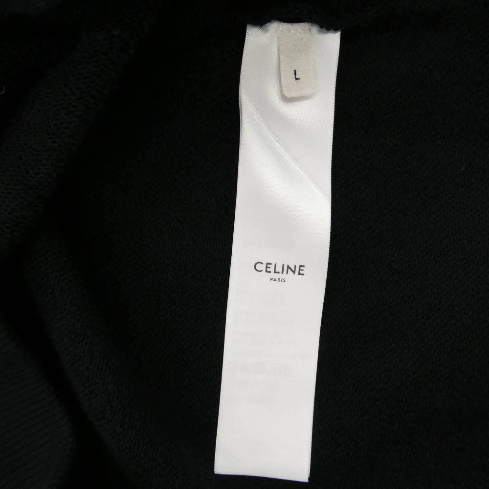 CELINE セリーヌ 2Y468670Q ルーズ フーディー コットンフリース プルオーバー パーカー ブラック系 1【中古】