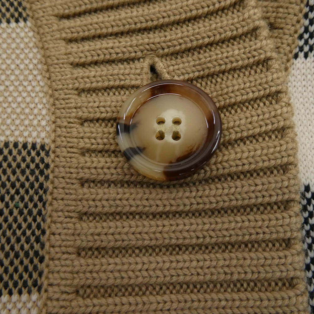 BURBERRY バーバリー 8039153 ノバチェック ジャカード カーディガン ライトブラウン系 ベージュ系 M【美品】【中古】