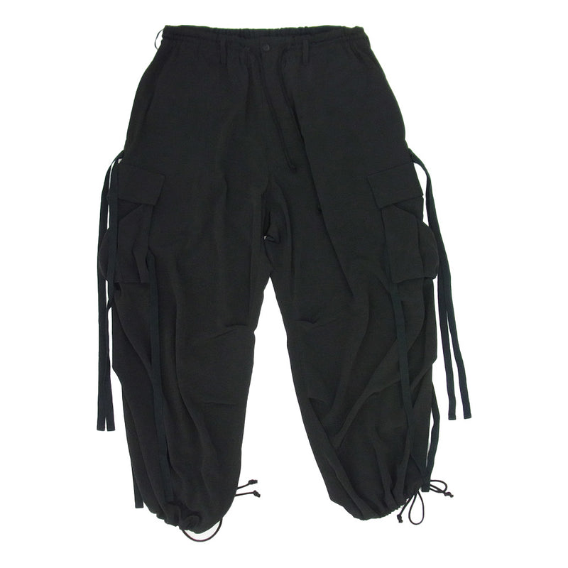 Yohji Yamamoto ヨウジヤマモト UT-P03-500 S'YTE サイト CREPE de CHINE ARMY TECHNO PANTS クレープデシン アーミー テクノ パンツ ブラック系 2【中古】