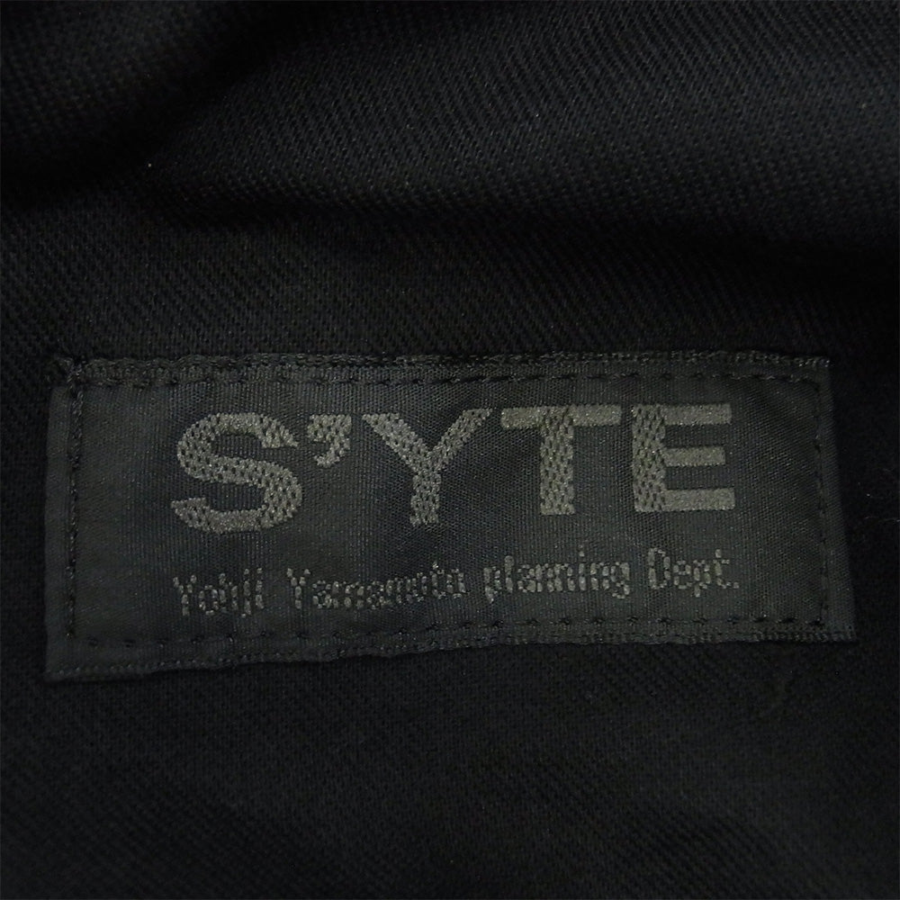 Yohji Yamamoto ヨウジヤマモト UT-P03-500 S'YTE サイト CREPE de CHINE ARMY TECHNO PANTS クレープデシン アーミー テクノ パンツ ブラック系 2【中古】