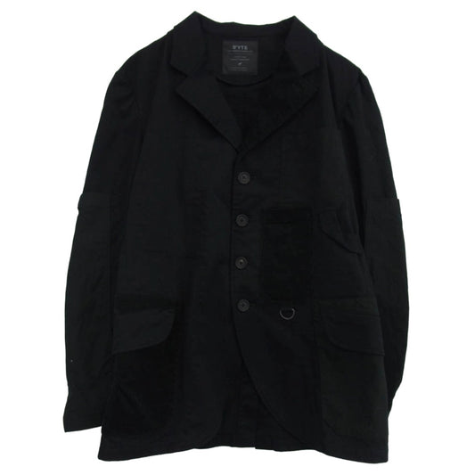 Yohji Yamamoto ヨウジヤマモト UB-J05-803 S'YTE サイト VARIOUS FABRICS CRAZY PATCHWORK JACKET 異素材切替 クレイジーパッチワーク テーラードジャケット ブラック系 4【中古】