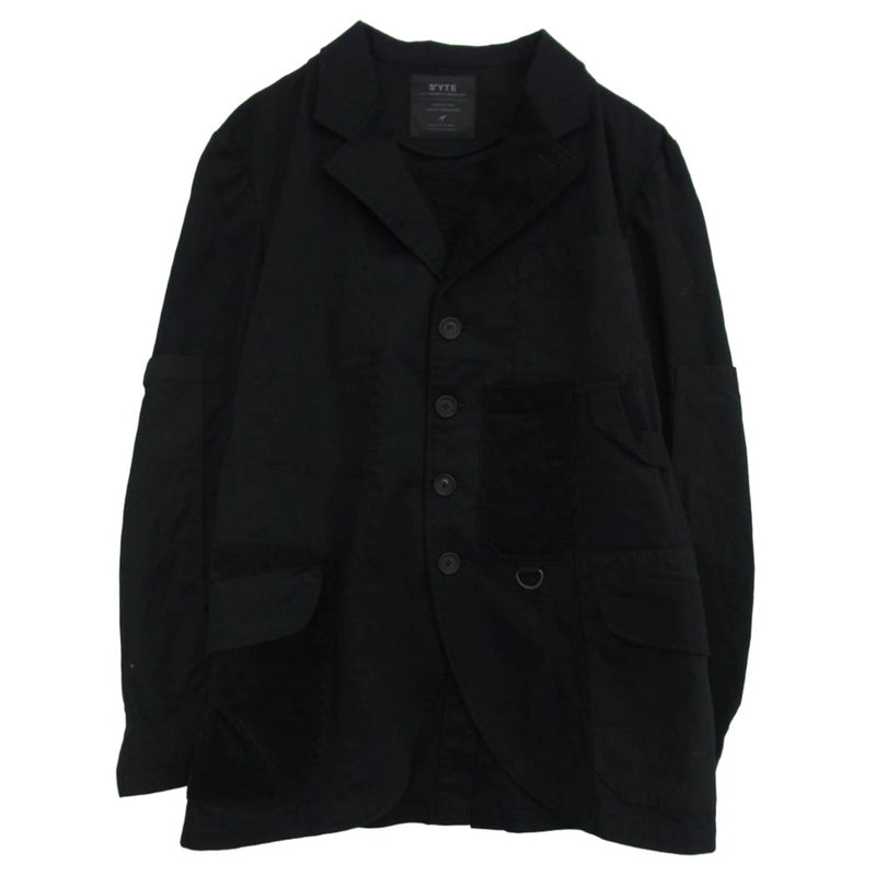 Yohji Yamamoto ヨウジヤマモト UB-J05-803 S'YTE サイト VARIOUS FABRICS CRAZY PATCHWORK JACKET 異素材切替 クレイジーパッチワーク テーラードジャケット ブラック系 4【中古】