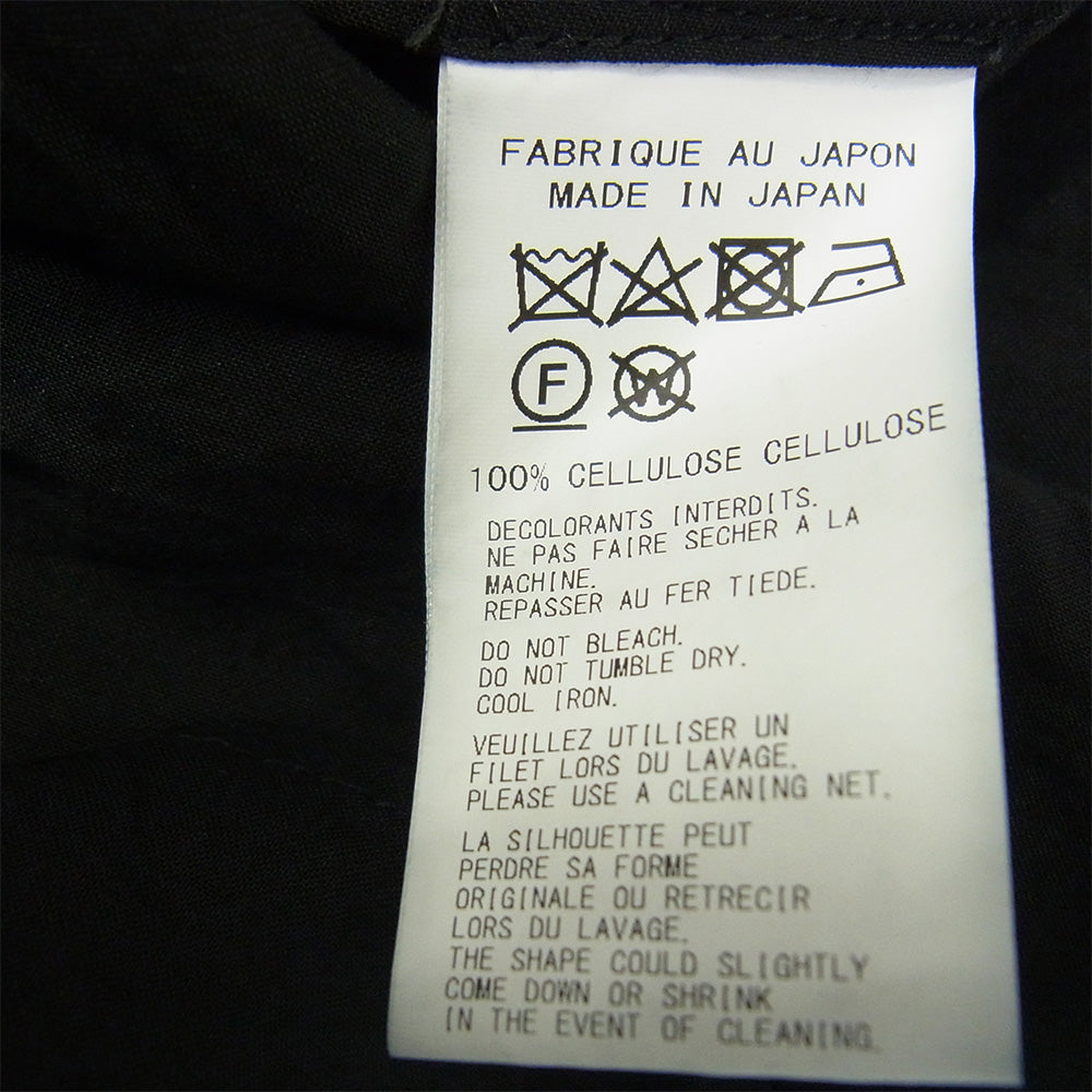 Yohji Yamamoto POUR HOMME ヨウジヤマモトプールオム 24SS HS-B07-200 Lightweight Button Up Shirt ライトウェイト ボタンアップ 長袖 シャツ ブラック系 2【中古】