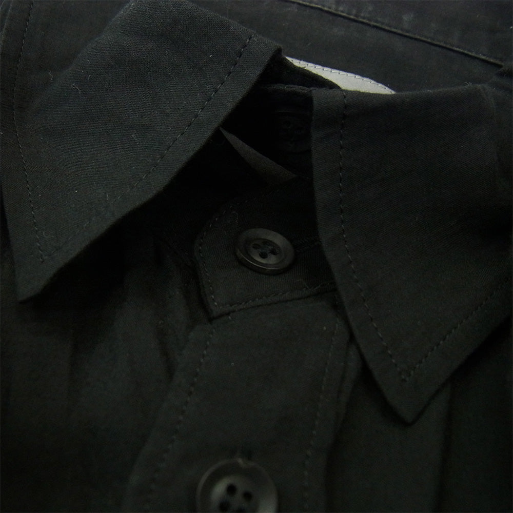 Yohji Yamamoto POUR HOMME ヨウジヤマモトプールオム 24SS HS-B07-200 Lightweight Button Up Shirt ライトウェイト ボタンアップ 長袖 シャツ ブラック系 2【中古】