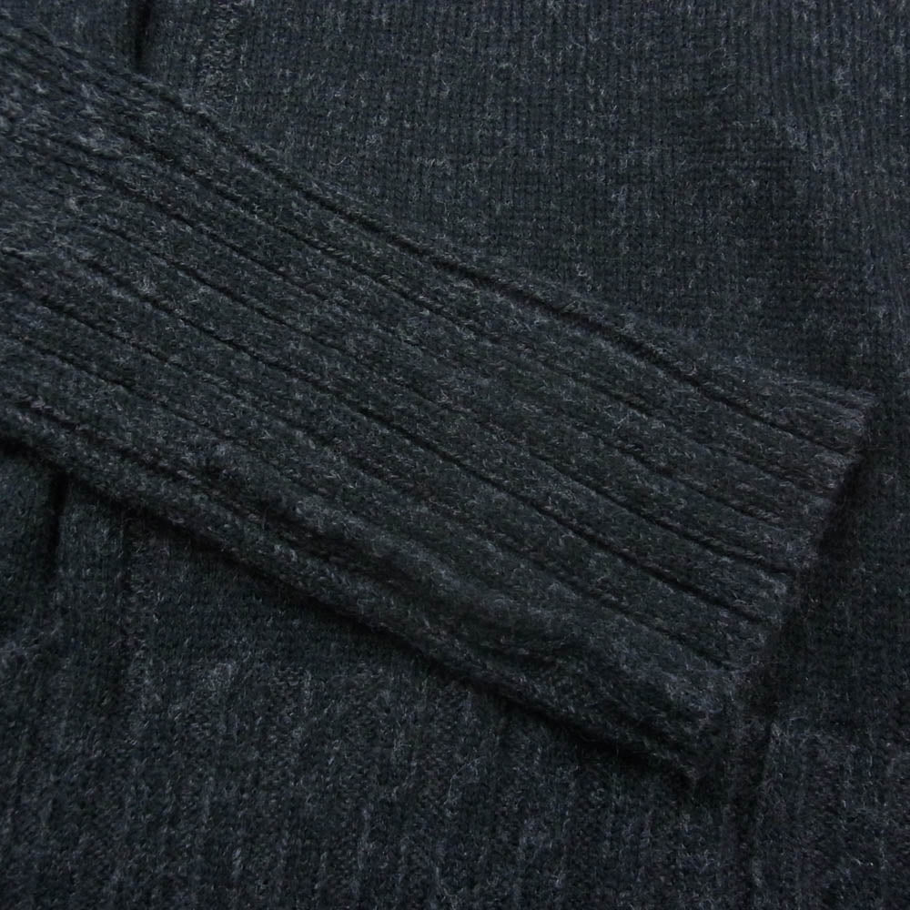 Yohji Yamamoto POUR HOMME ヨウジヤマモトプールオム 22AW HE-K31-986 5G PLATING RIB DROP NEEDLE プレーティング リブ ドロップ クルーネック ニット セーター ブラック系 3【中古】