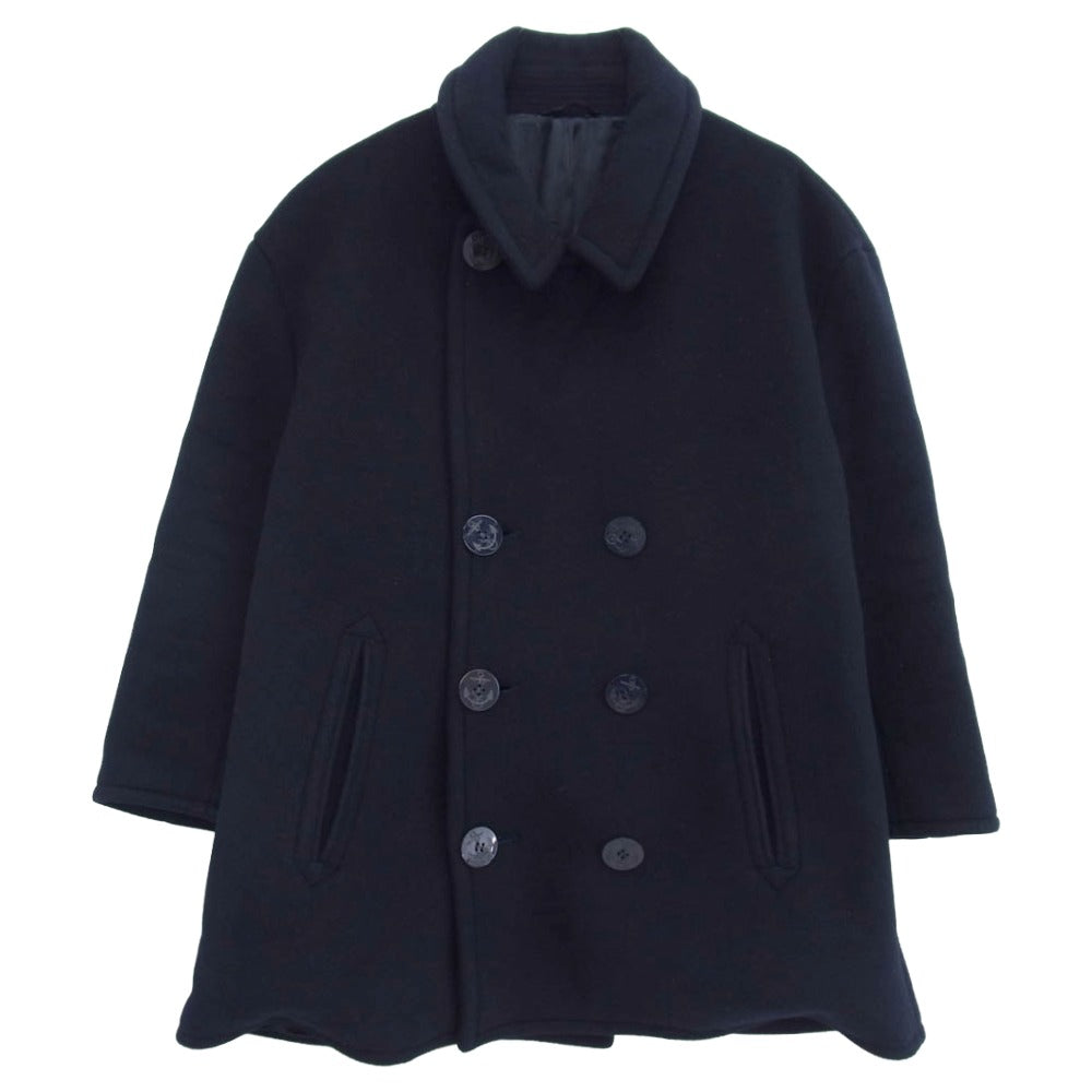 doublet ダブレット 18AW 18AW06CO21 Bonding Oversized Pea Coat オーバーサイズ Pコート ダークネイビー系 S【中古】
