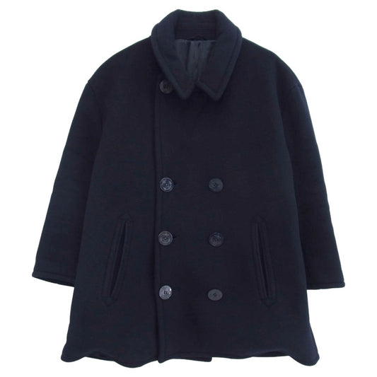 doublet ダブレット 18AW 18AW06CO21 Bonding Oversized Pea Coat オーバーサイズ Pコート ダークネイビー系 S【中古】