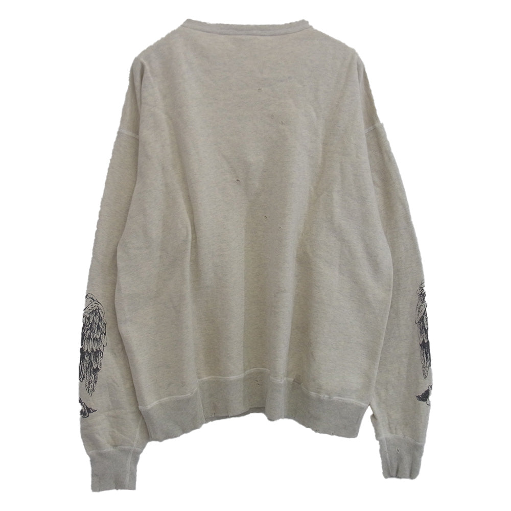 SAINT MICHAEL セントマイケル 23AW SM-A23-0000-C02 ARS_CRW SWT MR ARIES アリーズ クルーネックスウェット グレー系 XL【中古】
