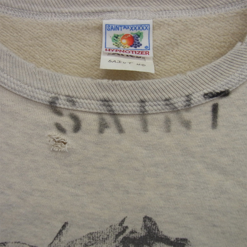 SAINT MICHAEL セントマイケル 23AW SM-A23-0000-C02 ARS_CRW SWT MR ARIES アリーズ クルーネックスウェット グレー系 XL【中古】