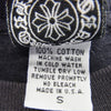 CHROME HEARTS クロムハーツ（原本無） OLD オールド スクロールラベルロゴプリント クルーネック 半袖 Tシャツ ダークネイビー系 S【中古】