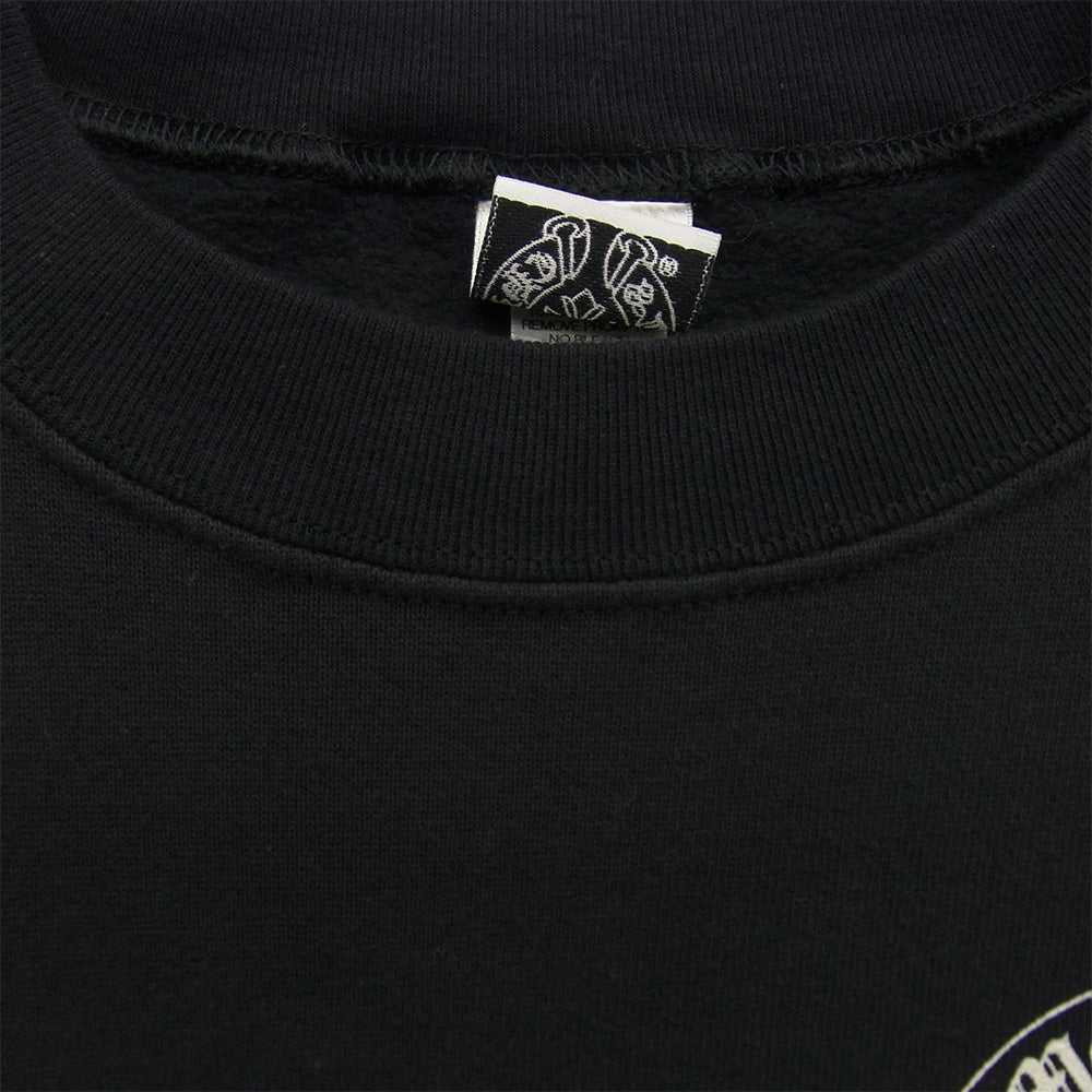 CHROME HEARTS クロムハーツ（原本無） OLD オールド ホースシュー プリント 断ち切り スリーブレス ノースリーブ スウェット トレーナー ブラック系 S【中古】
