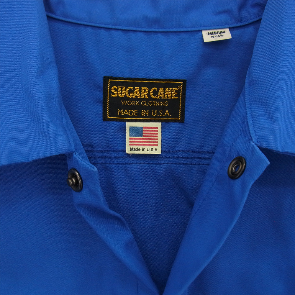 SUGAR CANE シュガーケーン USA製 ワークシャツ ブルー系 M【中古】
