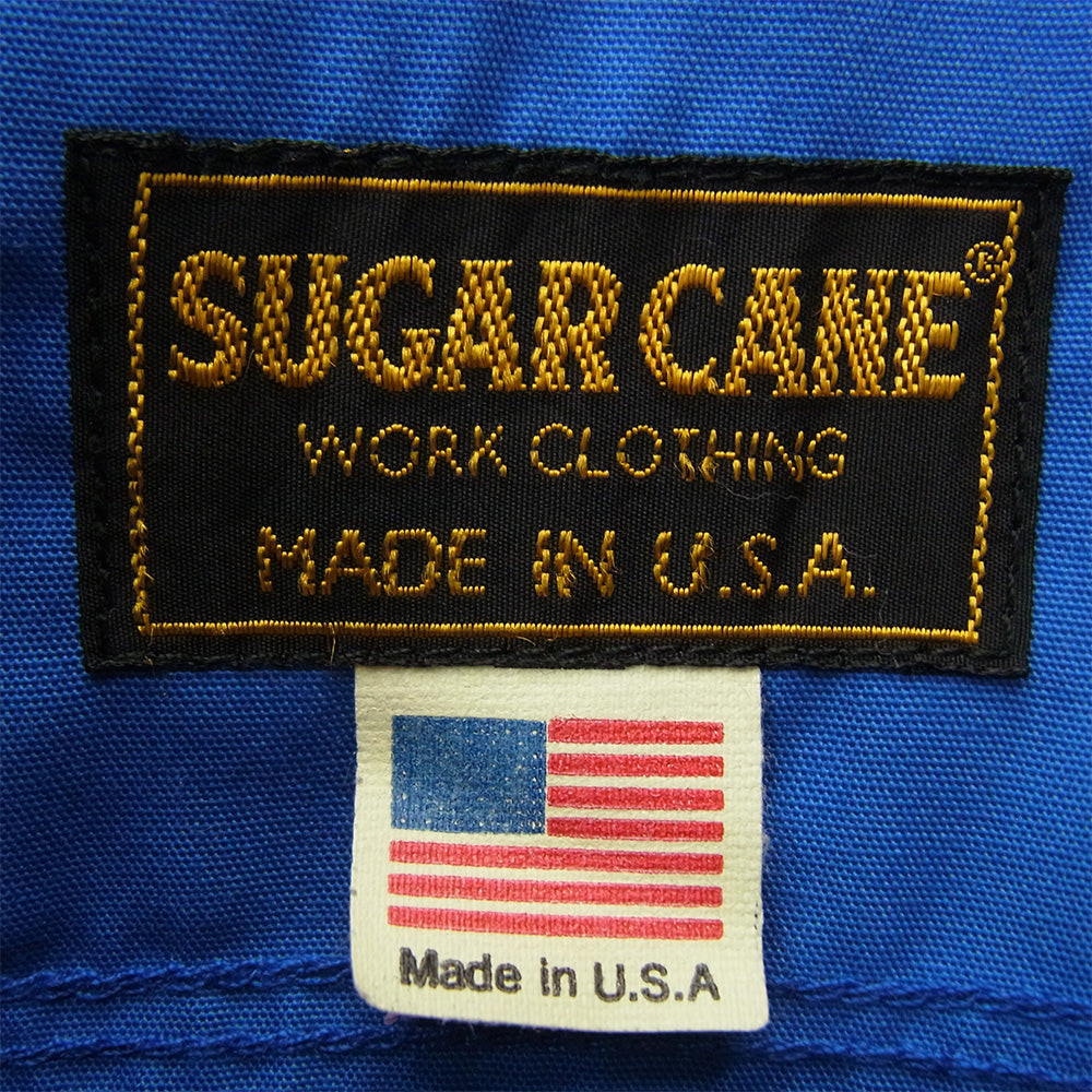 SUGAR CANE シュガーケーン USA製 ワークシャツ ブルー系 M【中古】