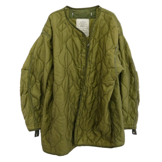 米軍 8415-00-782-2883 80s 当時物 Quilting Liner Jacket ミリタリー キルティングライナー ジャケット グリーン系【中古】