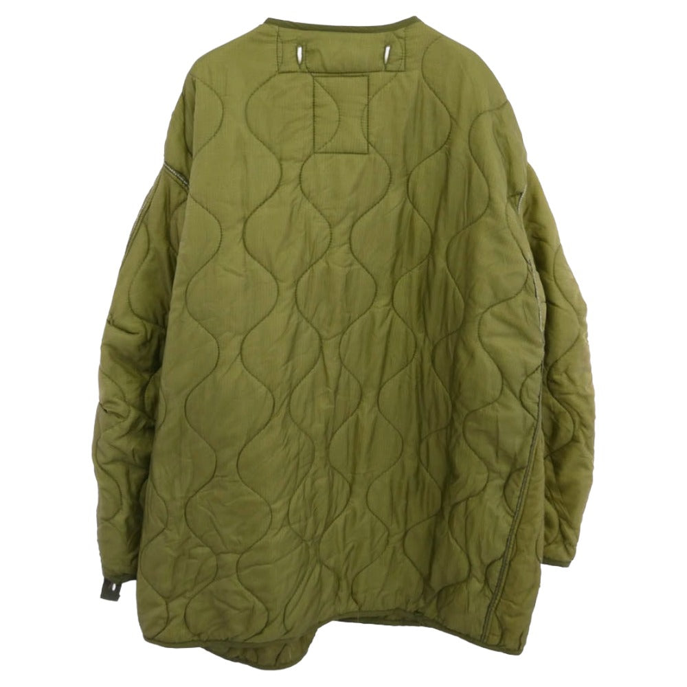 米軍 8415-00-782-2883 80s 当時物 Quilting Liner Jacket ミリタリー キルティングライナー ジャケット グリーン系【中古】