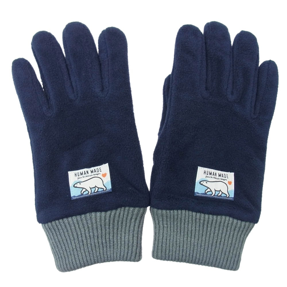 HUMAN MADE ヒューマンメイド HM28GD025 Fleece Gloves Navy フリース グローブス 手袋 ネイビー系 グレー系【新古品】【未使用】【中古】
