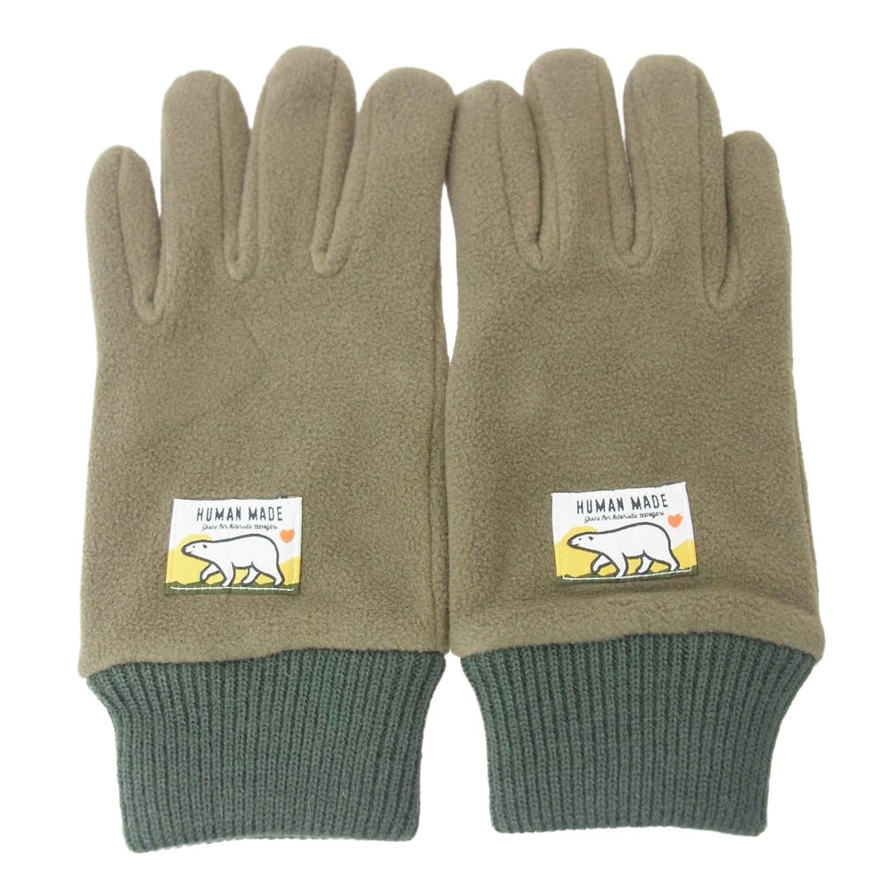 HUMAN MADE ヒューマンメイド HM28GD025 Fleece Gloves Olive フリース グローブス 手袋 カーキ系【新古品】【未使用】【中古】
