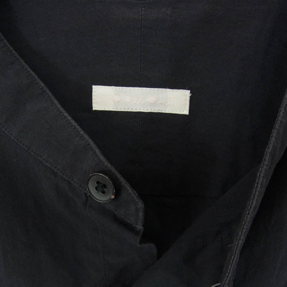 COMOLI コモリ 22SS V01-02002 バンドカラー 長袖 シャツ チャコール系 3【中古】