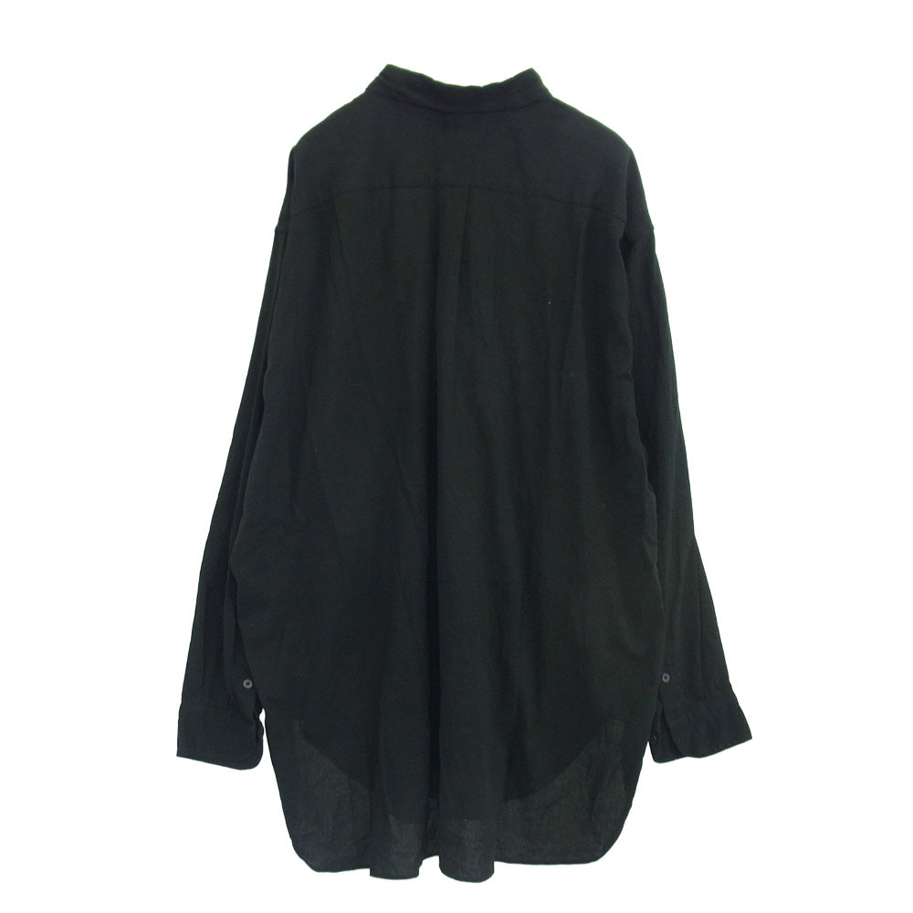 COMOLI コモリ 24SS Z01-02022 オックス 長袖 シャツ ブラック系 3【中古】