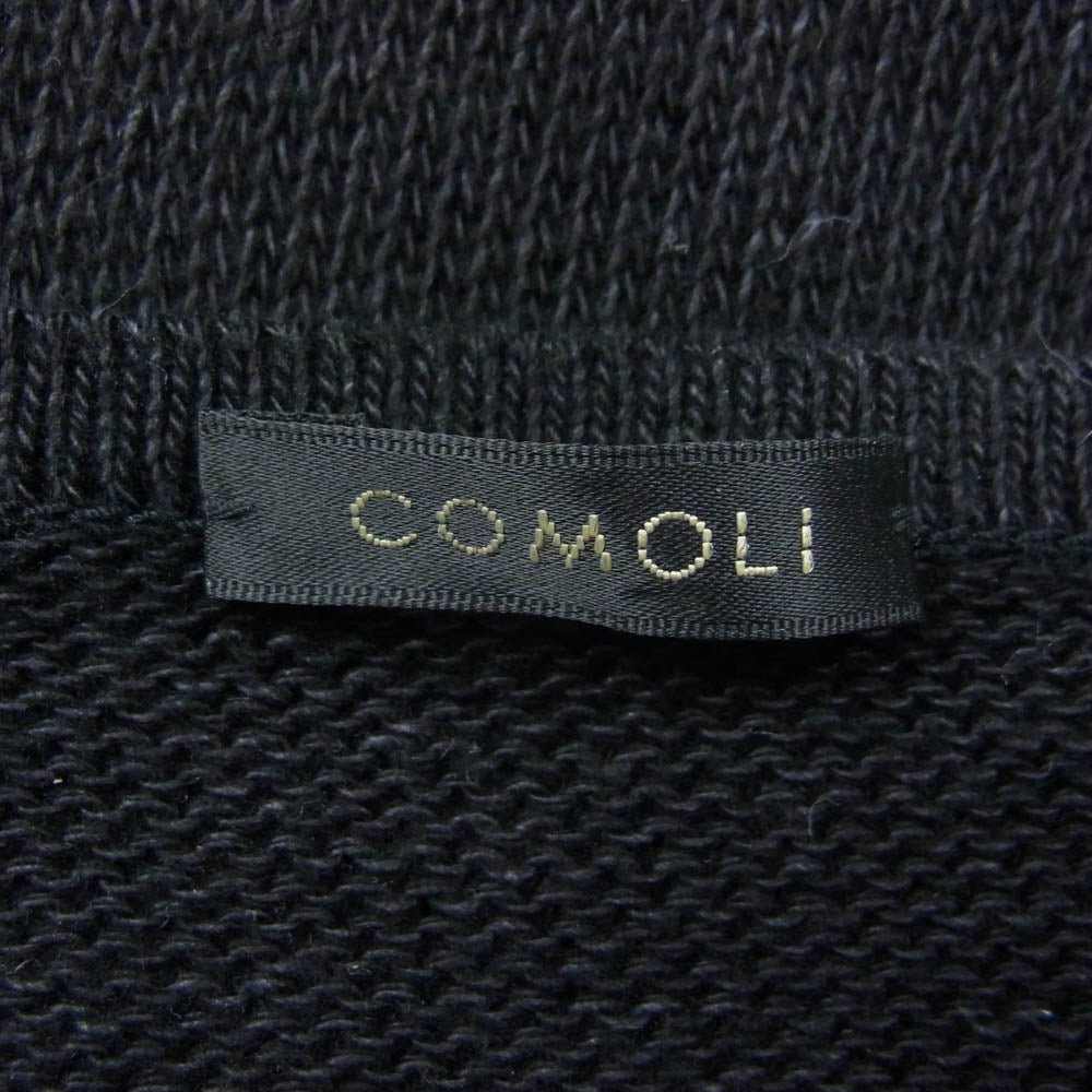 COMOLI コモリ 24SS Z01-06019 ブラック Vネックニット ブラック系【中古】