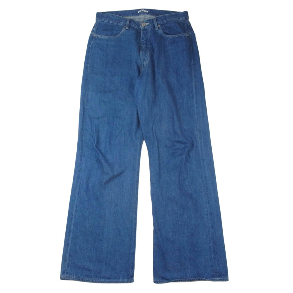 AURALEE オーラリー 22AW A22AP02SD SELVEDGE LIGHT DENIM PANTS セルビッジ ライト デニムパンツ ジーンズ インディゴブルー系 3【中古】