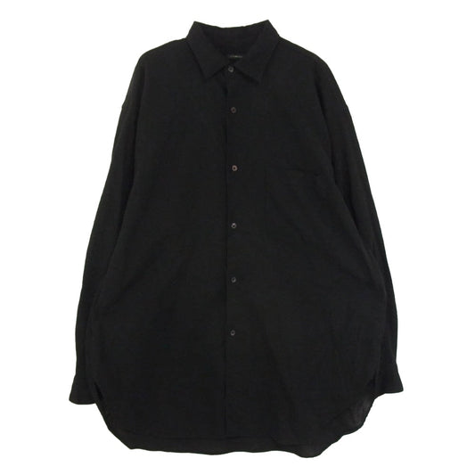 COMOLI コモリ 25SS B01-02013 オックス 長袖 シャツ ブラック系 3【中古】