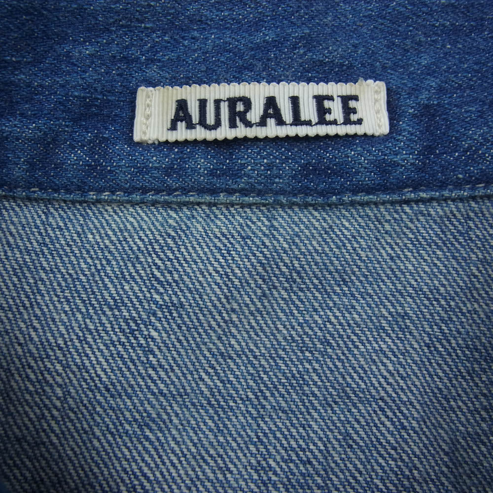 AURALEE オーラリー 22AW A22AB01SD SELVEDGE LIGHT DENIM BLOUSON セルビッジ ライト デニムジャケット ブルゾン インディゴブルー系 4【中古】
