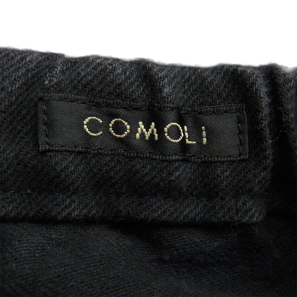 COMOLI コモリ 25SS B01-03009 ブラックドリル テーパードパンツ ブラック系 2【中古】