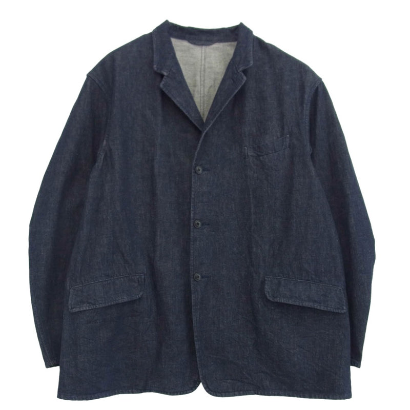 COMOLI コモリ 25SS B01-01023 NAVY DENIM JACKET ネイビー デニム ジャケット テーラードジャケット インディゴブルー系 3【中古】