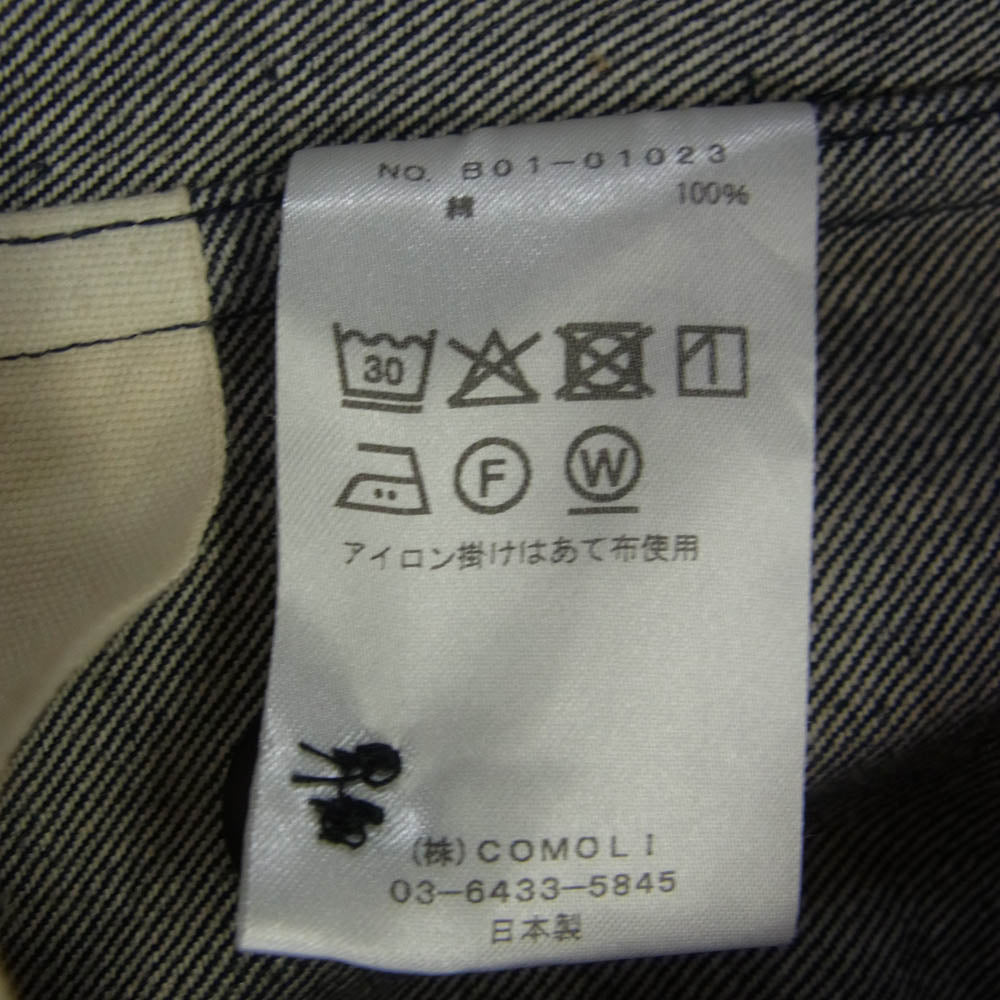COMOLI コモリ 25SS B01-01023 NAVY DENIM JACKET ネイビー デニム ジャケット テーラードジャケット インディゴブルー系 3【中古】