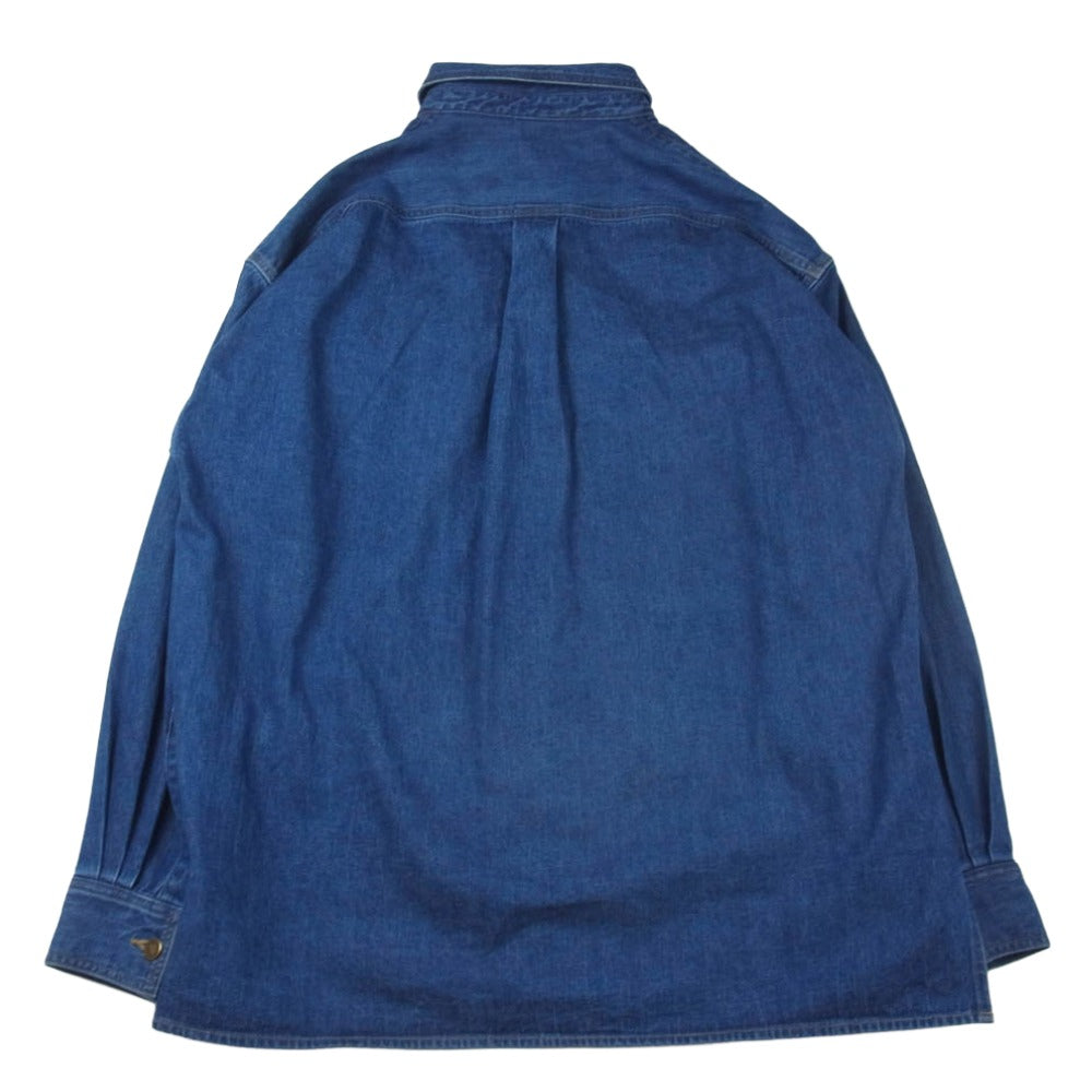 AURALEE オーラリー 25SS A25SS01SD Selvedge Light Oz Denim Shirt セルビッジ ライトオンス デニムシャツ ジャケット インディゴブルー系 5【中古】