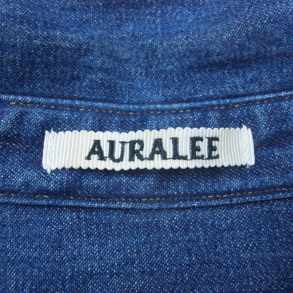 AURALEE オーラリー 25SS A25SS01SD Selvedge Light Oz Denim Shirt セルビッジ ライトオンス デニムシャツ ジャケット インディゴブルー系 5【中古】