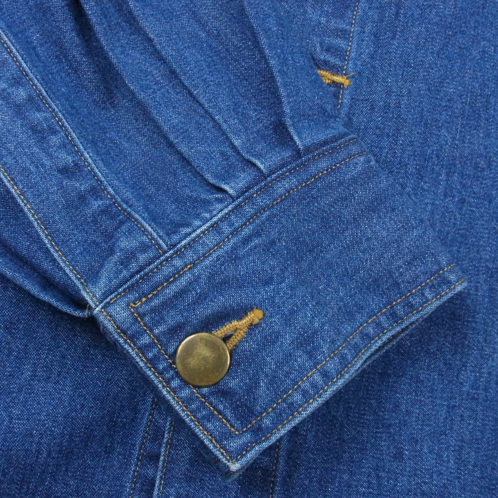 AURALEE オーラリー 25SS A25SS01SD Selvedge Light Oz Denim Shirt セルビッジ ライトオンス デニムシャツ ジャケット インディゴブルー系 5【中古】