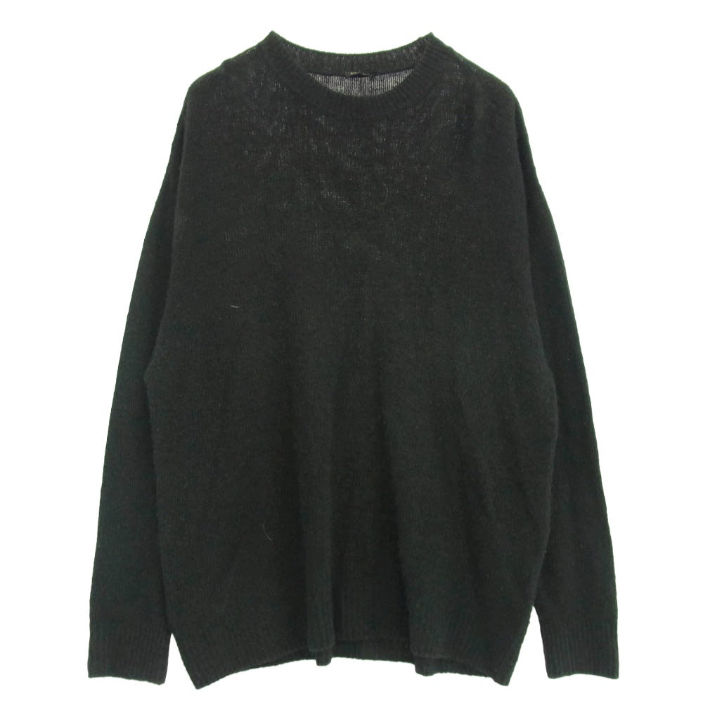 COMOLI コモリ 24AW A03-06002 カシミア製品染めクルーネックニット ブラック系 3【中古】