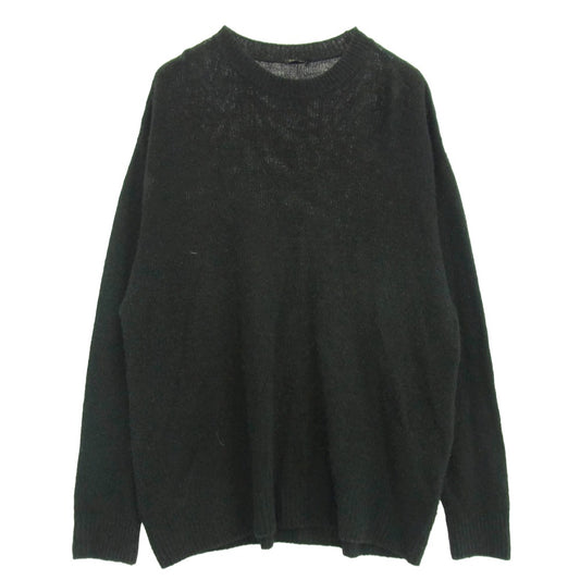 COMOLI コモリ 24AW A03-06002 カシミア製品染めクルーネックニット ブラック系 3【中古】