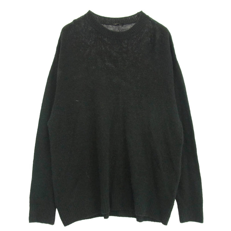 COMOLI コモリ 24AW A03-06002 カシミア製品染めクルーネックニット ブラック系 3【中古】