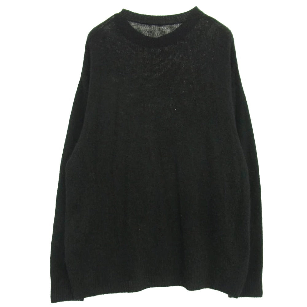COMOLI コモリ 24AW A03-06002 カシミア製品染めクルーネックニット ブラック系 3【中古】