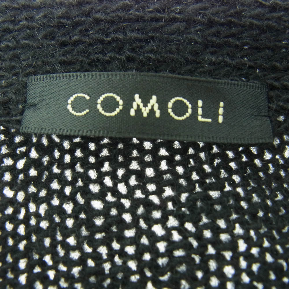 COMOLI コモリ 24AW A03-06001 カシミヤ製品染 カーディガン ブラック系 3【中古】