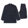 アルテリア 25SS ULJK23-KA188-B SILK WOOL STRIPED OX DB JKT シルク ウール ストライプ オックス ダブルブレスト ジャケット ドローストリング パンツ セットアップ ブラック系 4【中古】